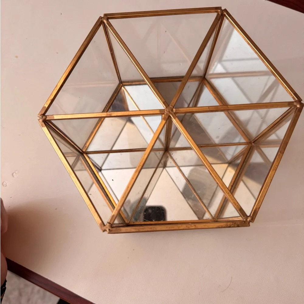 Gold Necklace holder and desk organizer